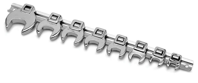 Performance Tool 10 Piece Open End Crowfoot Wrench Set - Sizes:Metric