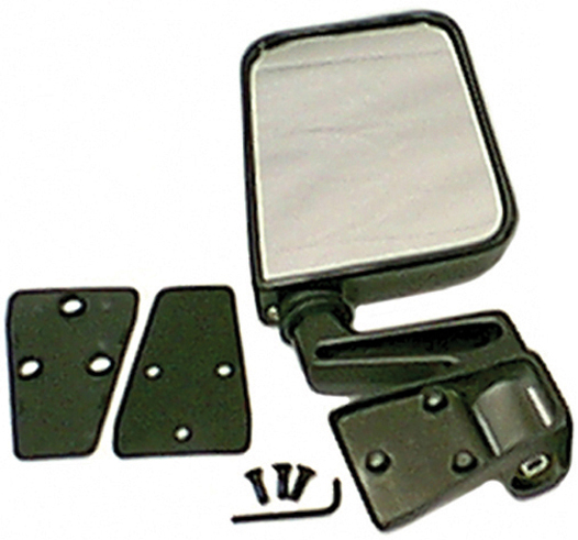 Jeep Wrangler & Unlimited Black Driver Side Mirror (1987-2006) - Year:1987-2002