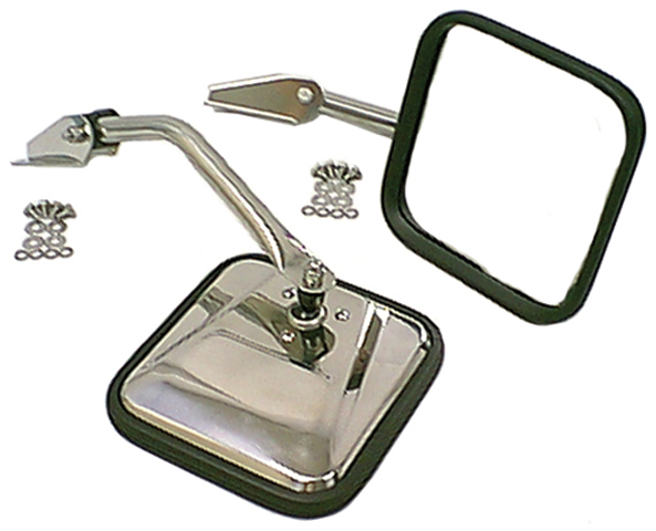 Jeep CJ Chrome Stainless Steel Side Mirror (1955-1986)