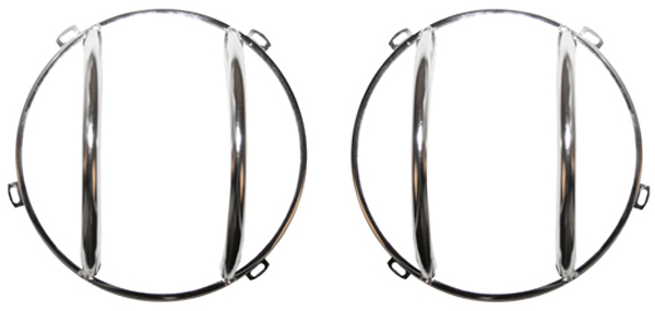 Jeep Wrangler (JK) Stainless Steel Euro Headlight Euro Guard-Pair (2007-2018)