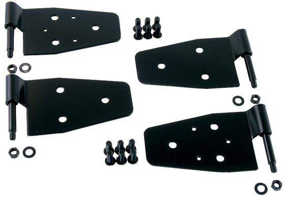 Jeep Wrangler Black Steel Door Hinge Kit (1987-2004) - Year:1987-2004