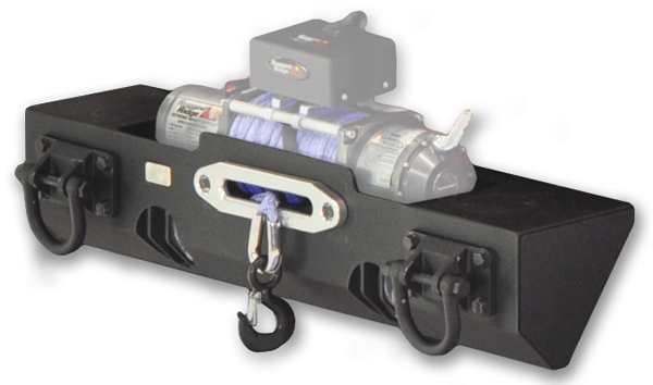 Jeep Wrangler JK XHD Textured Black Front Winch Mounted Bumper Base (2007-2018)