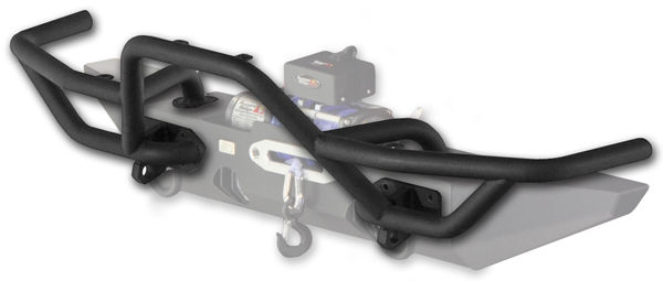 Jeep CJ & Wrangler XHD Black Textured Tubular Front Bumper RRC Mount (1976-2018)