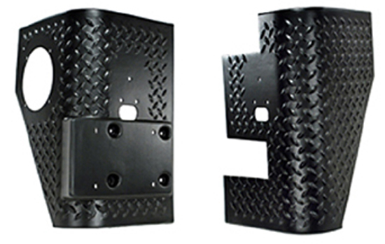 Jeep Wrangler Rear Tall Corner Body Armor w/o Bushwacker Flares-Pair (1997-2006)
