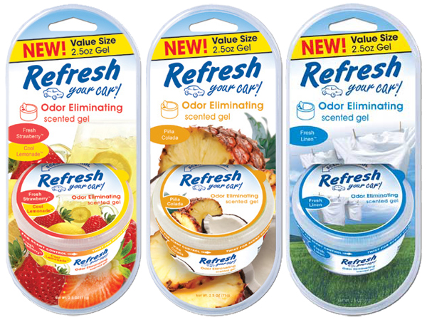 Refresh Odor Eliminating Gel Air Fresheners (2 oz) - Scent:Fresh Linen