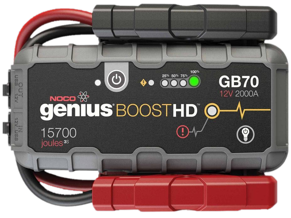 Genius Boost HD 12V 2000 Amp Ultra Safe Lithium Jump Starter & USB Charger