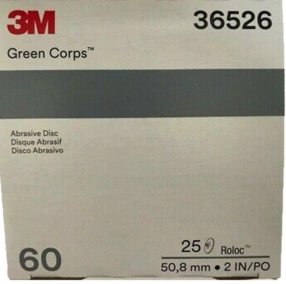 3M Green Corps 2" Roloc Disc 60 Grit (25 Pack)