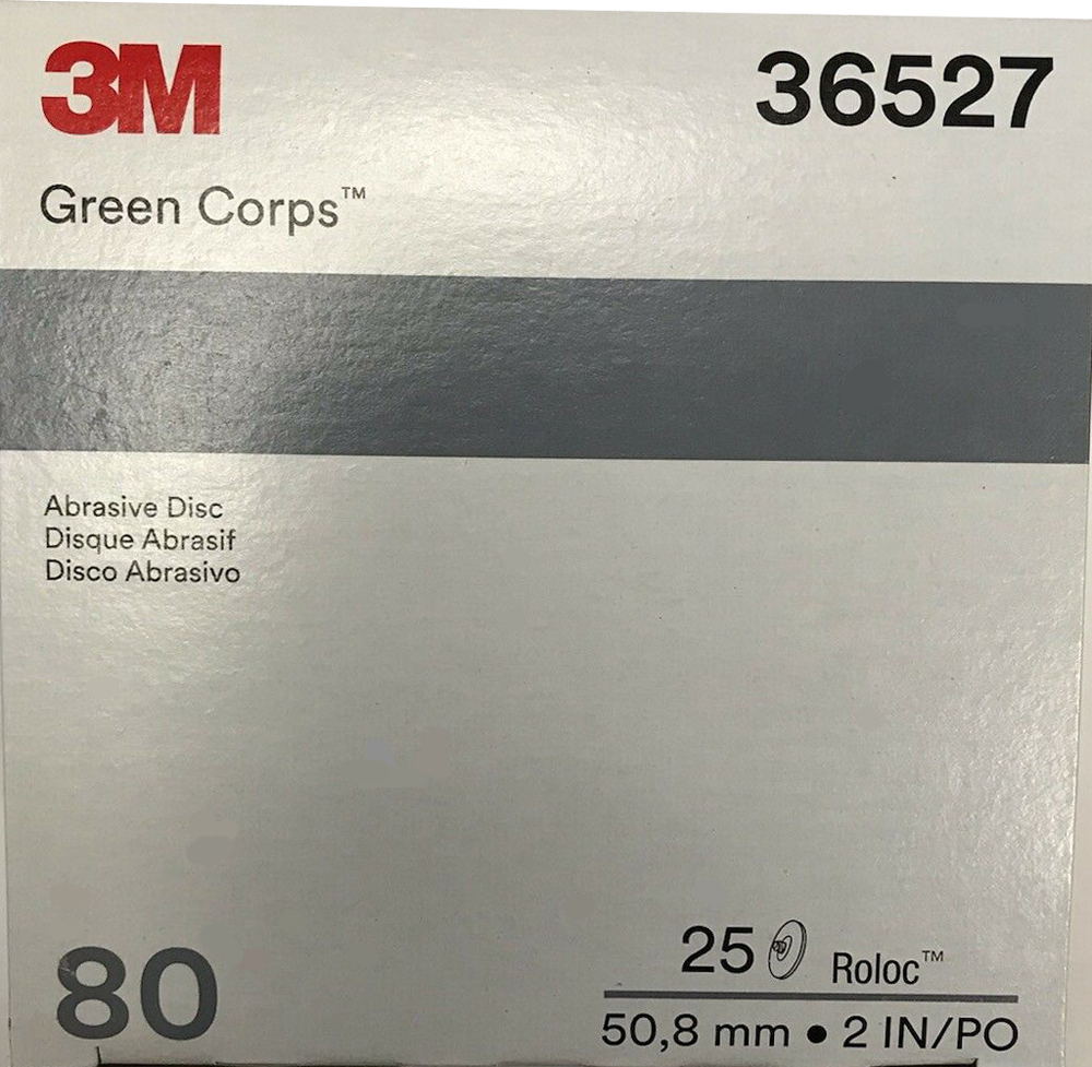 3M Green Corps 2" Roloc Disc 80 Grit (25 Pack)