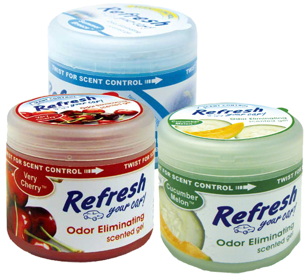 Refresh Odor Eliminating Gel Air Fresheners (4 oz) - Scent:Linen