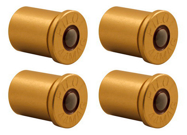 Pilot Six Shooter .44 Mag Tire Valve Caps - (4 Piece)