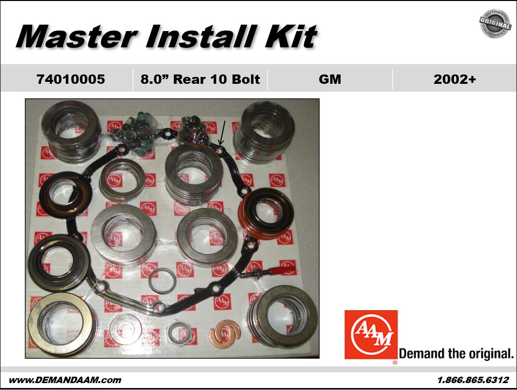AAM Master Install Kit for GM 8.0" Rear differential - 74010005