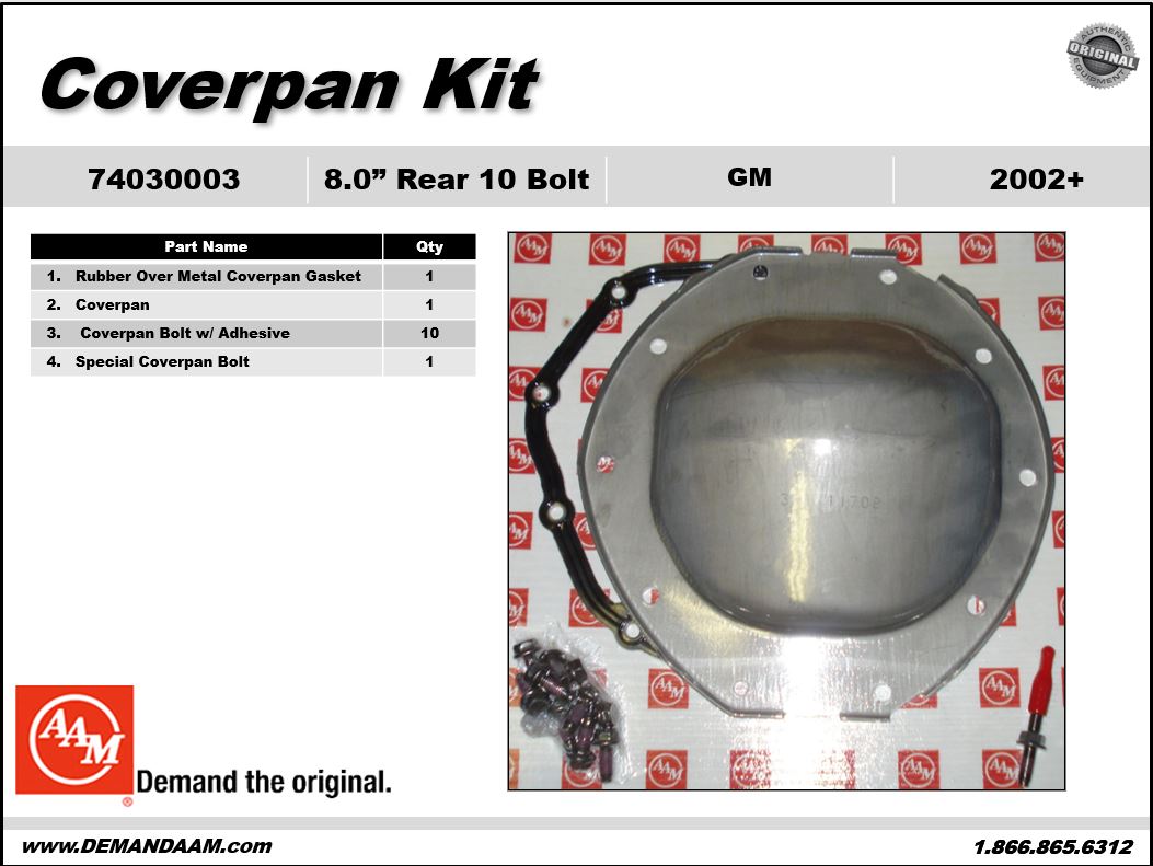 AAM Coverpan Kit - 74030003