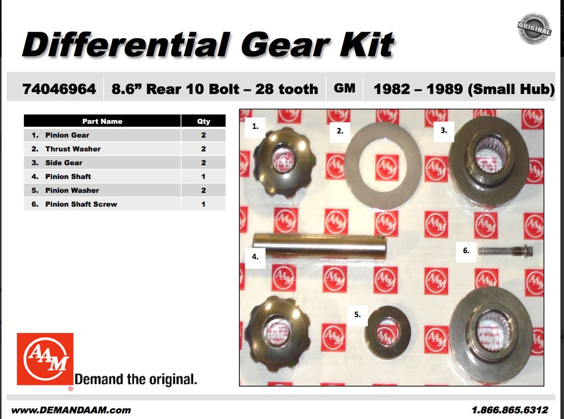 AAM Differential Gear Kit - 74046964
