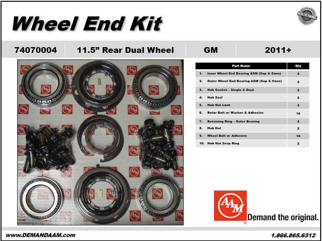 AAM Wheel End Kit - 74070004