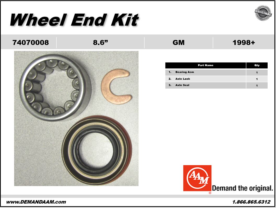 AAM Wheel End Kit - 74070008