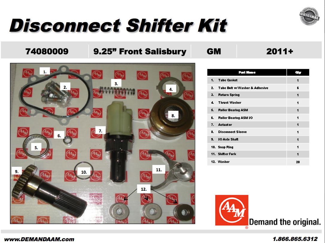 AAM Disconnect Shifter Kit - 74080009