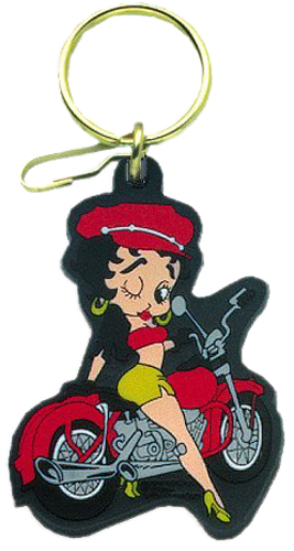 Betty Boop On Motorcycle Key Chain