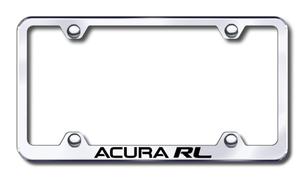 Acura RL Laser Etched Stainless Steel Wide License Plate Frame - Finish:Brush