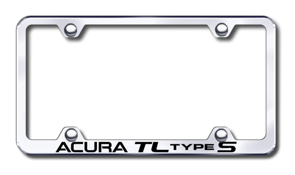 Acura TL S-Type Laser Etched Stainless Steel Wide License Plate Frame - Finish:Brush