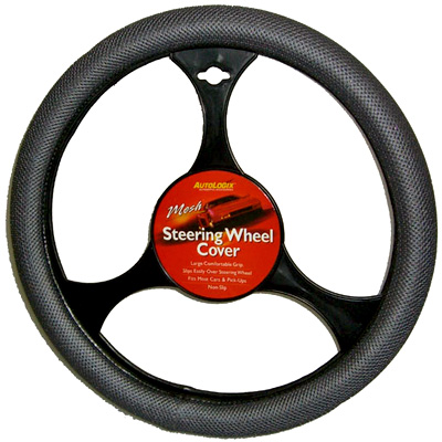 Gray Mesh Grip Steering Wheel Cover