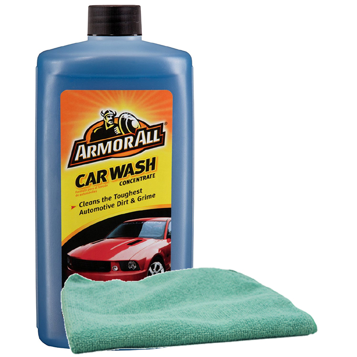 Armor All Car Wash Concentrate 24oz & Microfiber Cloth Kit