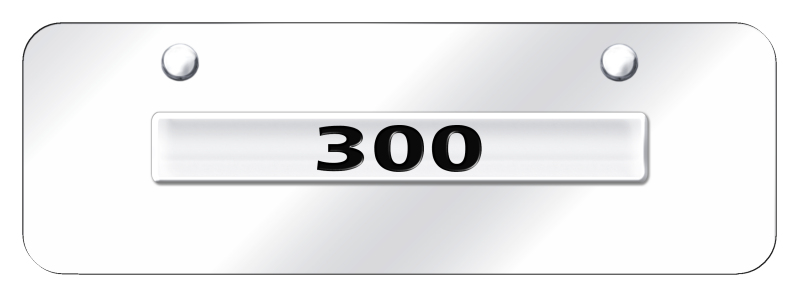300 Name Mini Plate - Chrome on Mirrored