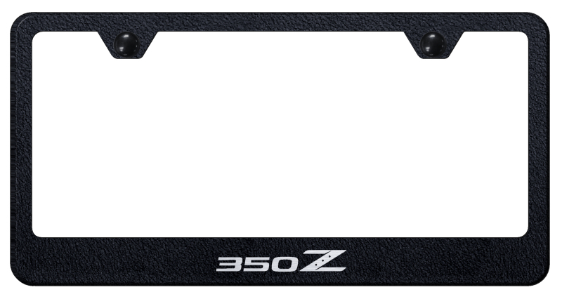 350Z Stainless Steel Frame - Laser Etched Rugged Black
