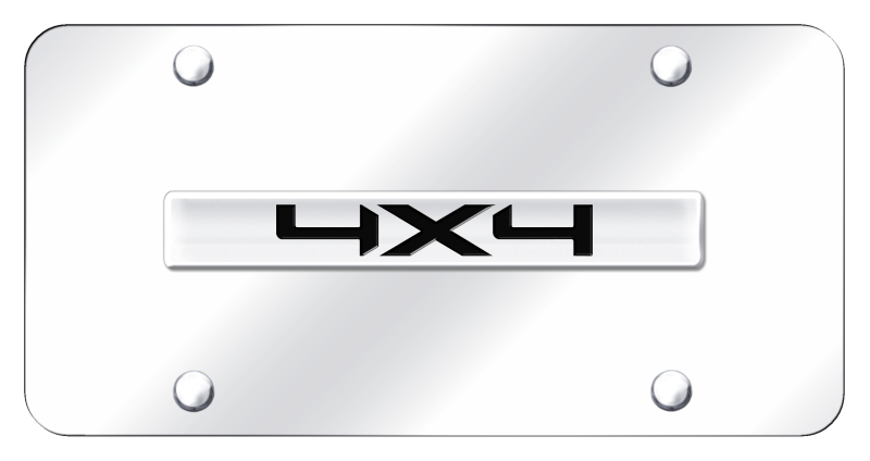 4X4 License Plate - Chrome on Mirrored