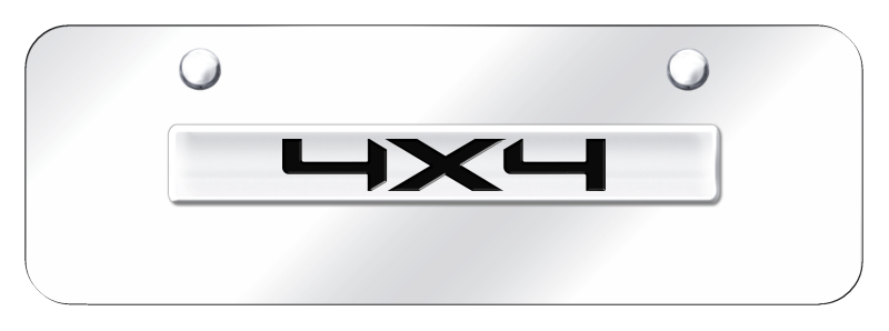 4X4 Mini Plate - Chrome on Mirrored