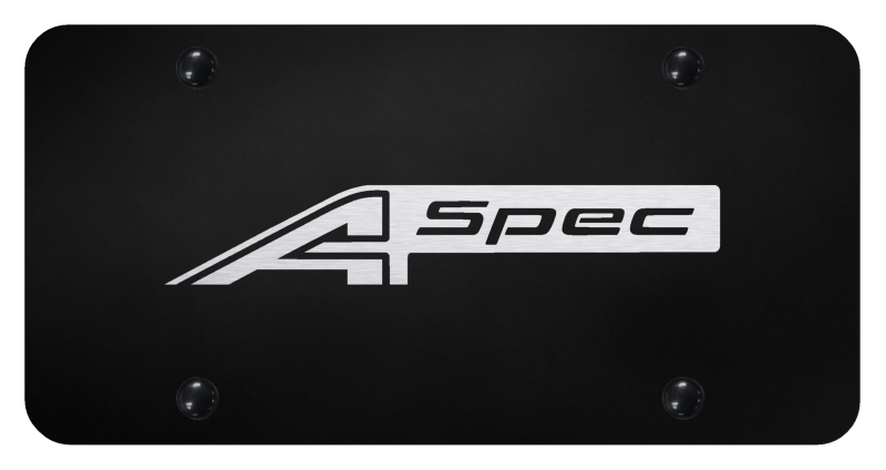 A-Spec License Plate - Laser Etched Black