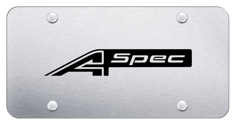 A-Spec License Plate - Laser Etched Brushed