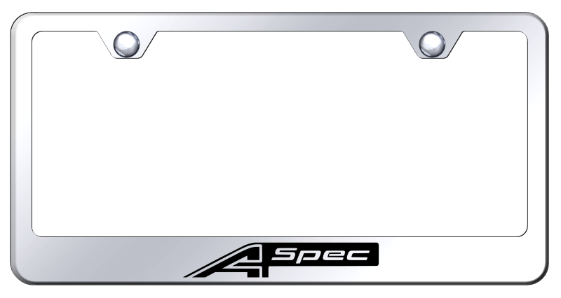 Acura A-Spec Laser Etched Stainless Steel License Plate Frame - Finish:Mirrored