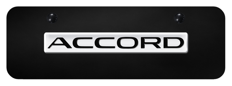 Accord Name Mini Plate - Chrome on Black