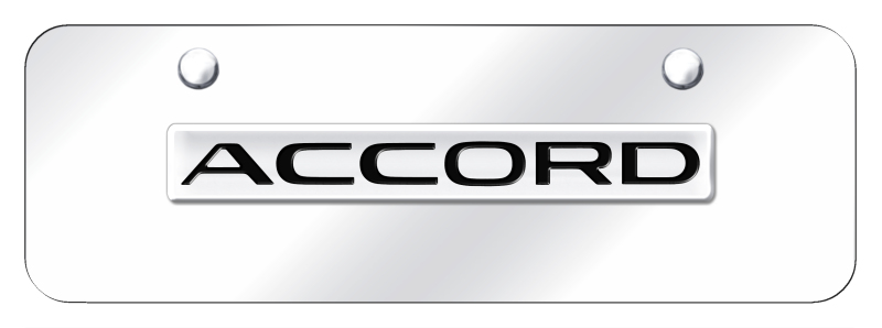 Accord Name Mini Plate - Chrome on Mirrored