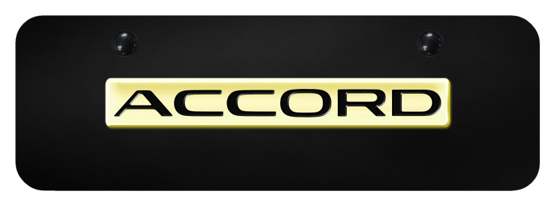 Accord Name Mini Plate - Gold on Black