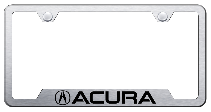 Acura Laser Etched Stainless Steel Cut-Out Frame - Finish:Brushed