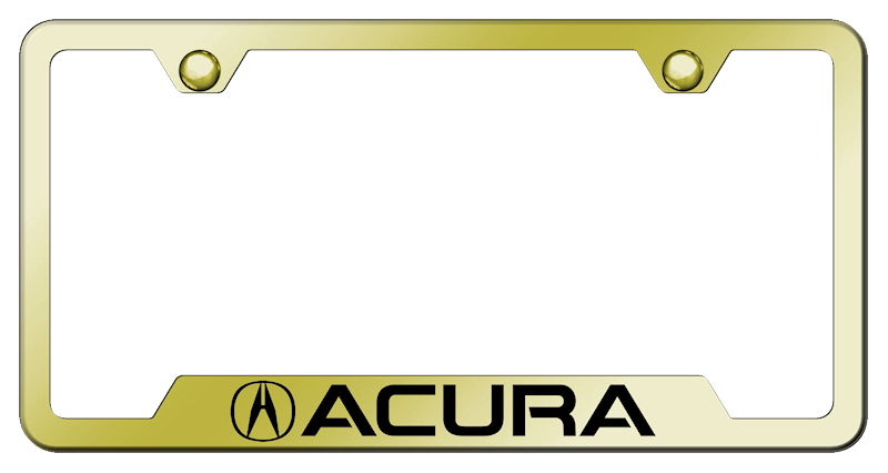 Acura Cut-Out Frame - Laser Etched Gold