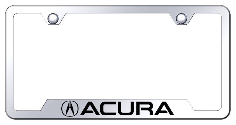 Acura Laser Etched Stainless Steel Cut-Out Frame - Finish:Mirrored