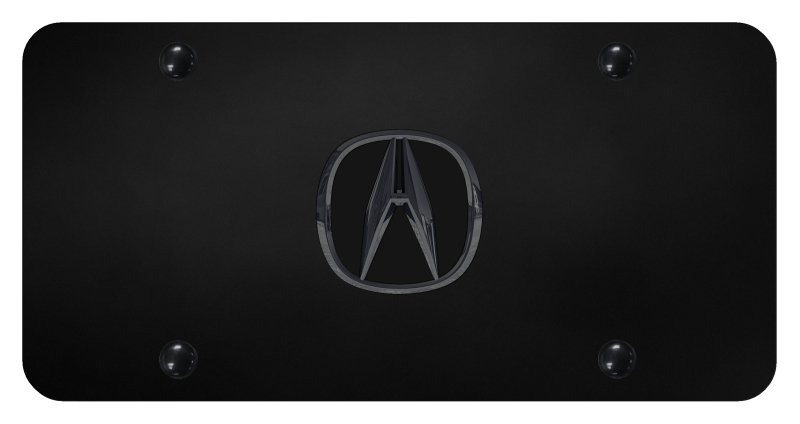 Acura License Plate - Black Pearl on Black