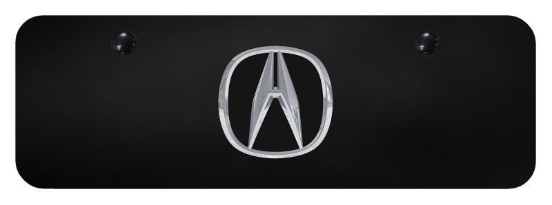Acura Mini Plate - Chrome on Black