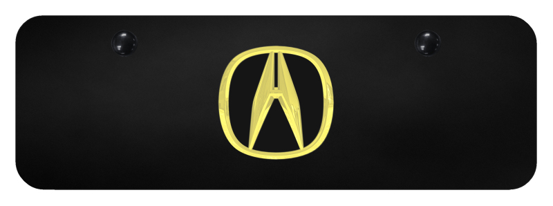 Acura Mini Plate - Gold on Black