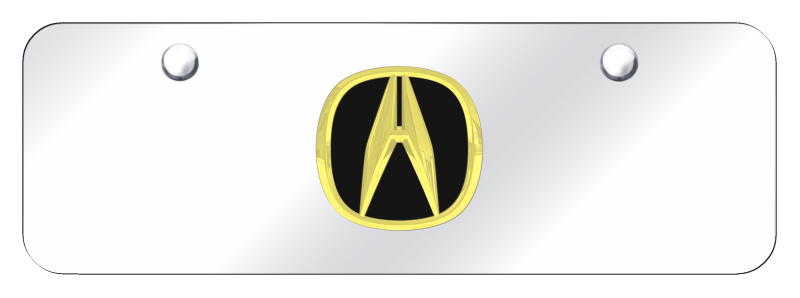Acura Mini Plate - Gold on Mirrored