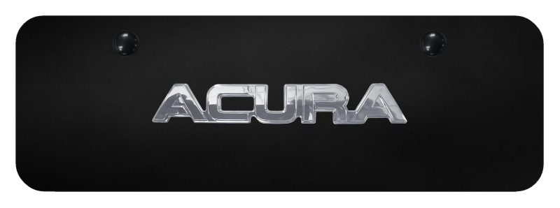 Acura OEM Name Mini Plate - Chrome on Black
