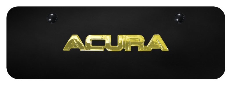 Acura OEM Name Mini Plate - Gold on Black
