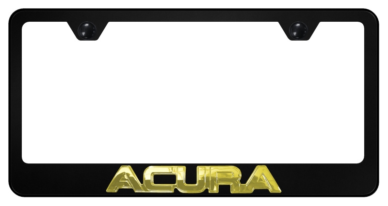 Acura OEM Stainless Steel Frame - Gold on Black