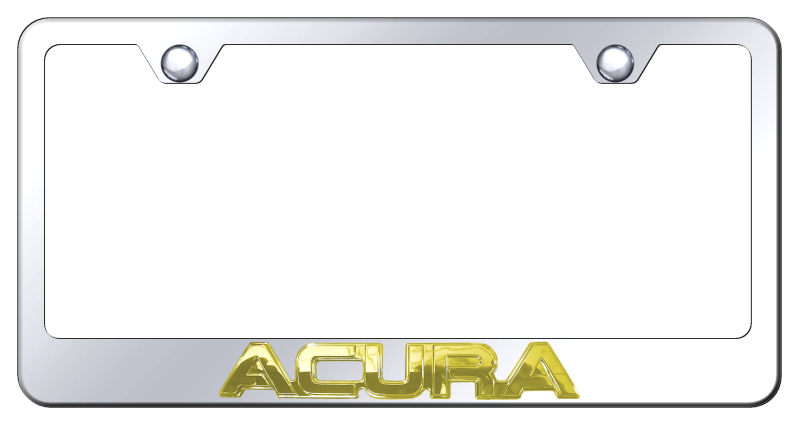 Acura OEM Stainless Steel Frame - Gold on Mirrored