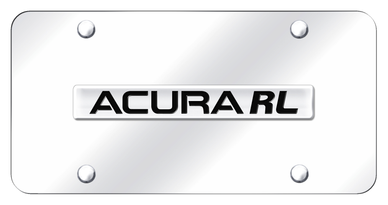 Acura RL Name License Plate - Chrome on Mirrored
