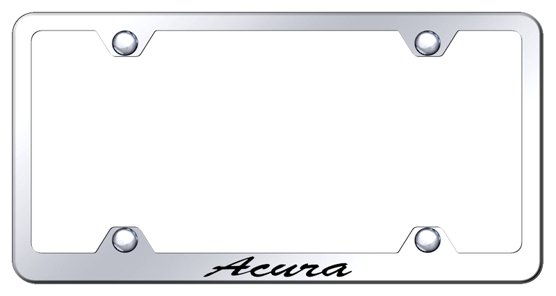 Acura Script Steel Wide Body Frame - Laser Etched Mirrored