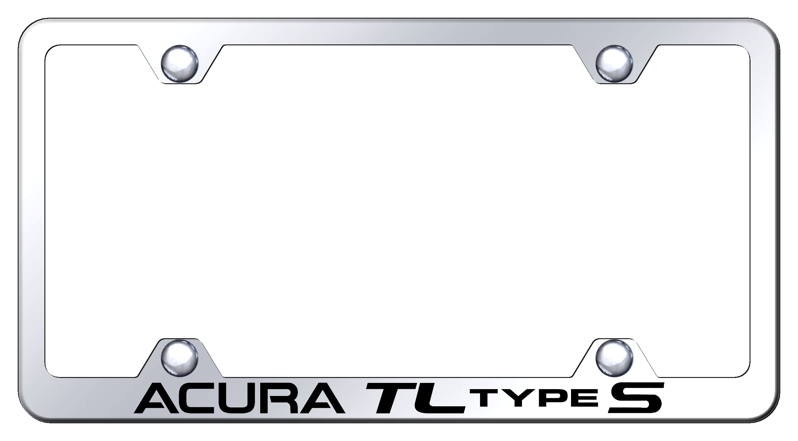Acura TL S-Type Laser Etched Stainless Steel Wide License Plate Frame - Finish:Mirror