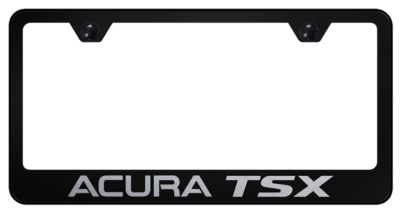 Acura TSX Stainless Steel Frame - Laser Etched Black